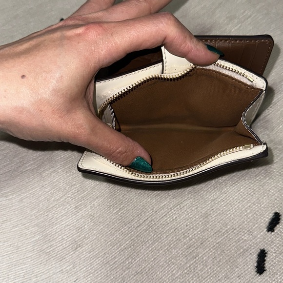 Coach Brown and tan coated canvas with white and brown leather accents Wallet - Picture 12 of 14